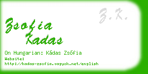 zsofia kadas business card